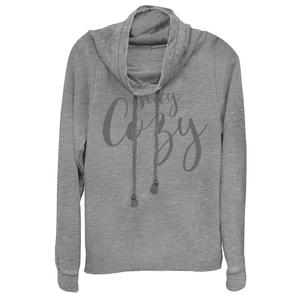 Детская модель Stay Cosy с рисунком с воротником-хомутом Легкая графика с длинными рукавами, цвет Gray Heather