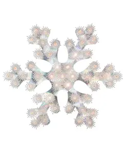 Рождественское украшение на окно в виде светящейся голографической снежинки, 12 дюймов Northlight, silver-tone