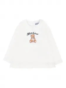 Футболка с длинными рукавами и принтом Тедди Moschino Kids, белый