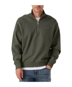 Зеленый мужской пуловер с застежкой-молнией до середины груди Tommy Jeans, зеленый