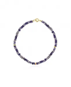 Браслет из бусин иолита, 14-каратное золото The Lovery, lolite
