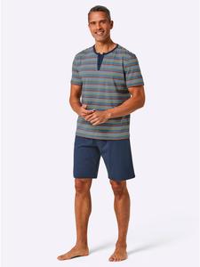 WITT WEIDEN Короткие шорты в темно-синюю и средне-синюю полоску