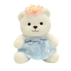 Очаровательные милые плюшевые мишки в формальной одежде, высота 26см Dolls and bears dance, синий