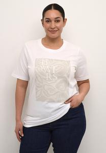 Футболка Kaffe Curve Print T-shirt, Optical White/White