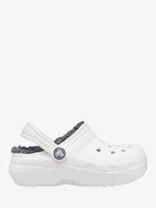 Детские классические стеганые клоги Crocs, White/Grey