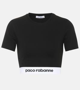 Джерси укороченный топ Rabanne, черный