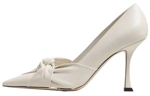 Женские туфли на высоком каблуке Hedera на тонком каблуке 9 см, цвета экрю Jimmy Choo, White