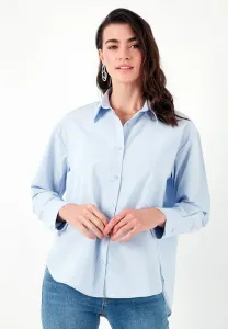 Свободная блузка на пуговицах Lela, Light Blue