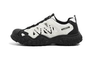 HUANQIU Ударопрочные, износостойкие, легкие, дышащие низкие походные ботинки для мужчин, бежево-черного цвета