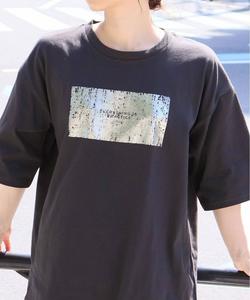 Футболка с коротким рукавом и принтом Tiptop/Foil Print, большого размера.