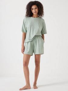 Комплект пижамы Darian с джерси и шортами HUSH, Green Khaki