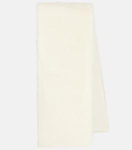 Утепленный шарф из овчины Yves Salomon, белый