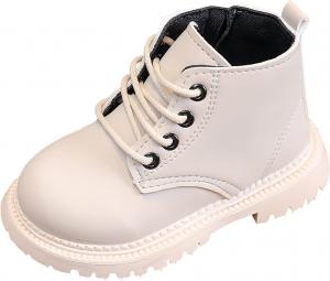 Счастливые детские рабочие ботинки Cherry, осенняя мода, кожаные ботинки на шнуровке, мягкие плоские зимние ботинки до щиколотки Happy Cherry, A/White