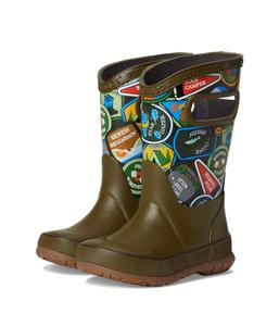 Ботинки Bogs Kids Rainboot Camping Patches, цвет Army Green Multi