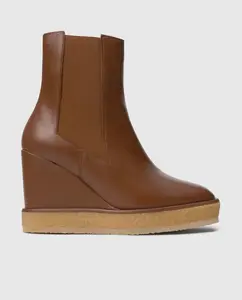 Женский ботинок из наппы с эластичной застежкой Castañer, карамельный