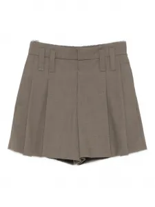 Плиссированные шорты Brunello Cucinelli, серый