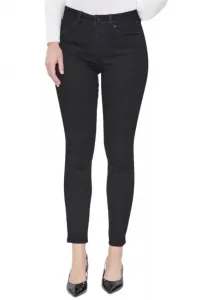 Джинсы с высокой посадкой, зауженные, на одной пуговице, с застежкой на молнию, поясом, петлями для карманов Truedames