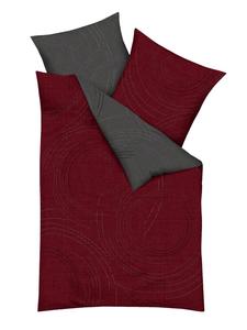 Комплект постельного белья Jaro из 2 предметов из фланели в цвете Рубиновый Бордо JACK, 155x220 см