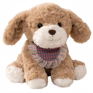 Очаровательная соска пасторальные щенки плюшевая кукла высота 25см длина 25см Mise, коричневый