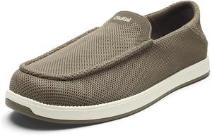 Мужские слипоны OLUKAI Kakaha Mesh с сетчатой верхней частью, легкая и универсальная обувь на каждый день, комфортная для носки весь день, Clay/Clay