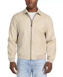 Мужская авиаторская куртка-бомбер свободного кроя из искусственной кожи Guess, загар/бежевый