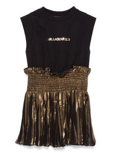 Детское платье с логотипом Karl Lagerfeld Karl Lagerfeld Kids, черный