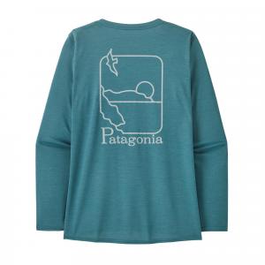 Женская футболка с длинными рукавами Capilene Cool Daily Waters Graphic Patagonia, Swelldrifter Wetland Blue X-Dye