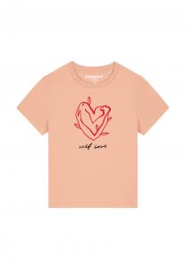 Футболка с принтом SELF LOVE watapparel, бежевый