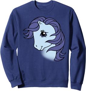 Винтажная толстовка My Little Pony с изображением Блоссом и большим лицом, синяя
