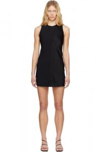 Черное прямое мини-платье AMI Paris