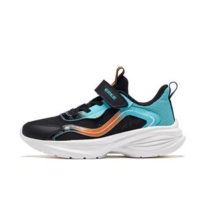 Низкие кроссовки для бега с амортизацией ударов и износостойкостью для детей ERKE KIDS, черный/синий