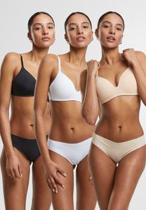 Трусы-брифы LASERCUT BRAZILIAN 3-PACK Urban Classics, черный