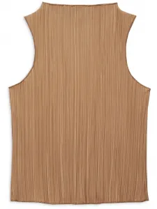 Плиссированный топ Anine Bing, коричневый