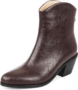 Ботильоны Челси с острым носком и ковбойским каблуком Klarmar, Brown 1