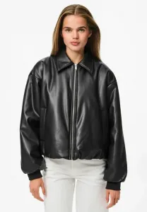 Куртка из искусственной кожи Pieces, Black