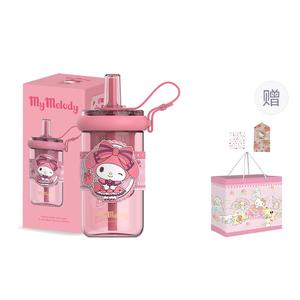 Sanrio Хелло Китти, коллаборация, Куро Ми, Синнаморолл, коллекция, пластиковый стакан с трубочкой 660 мл