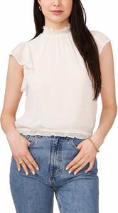 Топ с рукавами-крылышками и сборками цвета слоновой кости 1.State