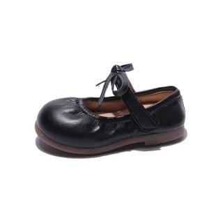 Низкие детские кожаные туфли для детей 3–7 лет TONYBEAR, черный