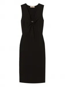 Платье без рукавов с V-образным вырезом TWINSET, черный