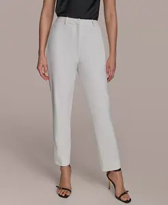 Женские классические брюки прямого кроя Donna Karan New York, коричневый/бежевый