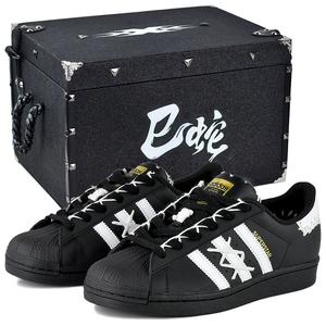 Adidas Originals SUPERSTAR противоскользящие износостойкие низкие кроссовки для скейтбординга унисекс, черные, белые