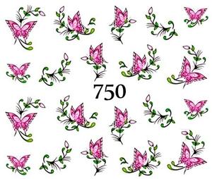 Водные наклейки для ногтей - №750, Raisin