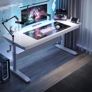 Стол компьютерный 120x60 см с регулировкой высоты и двумя ящиками, белый