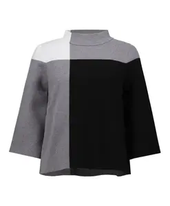 Свитер жаккардовой вязки с цветовыми блоками Joseph Ribkoff, серый