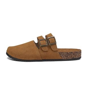 NANJIREN Износостойкие противоскользящие тапочки с закрытым носком унисекс коричневые, цвет Brown