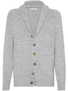 Brunello Cucinelli кашемировый кардиган на пуговицах, синий