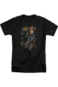 Футболка Batman Grapple Fire с коротким рукавом для взрослых Gildan, черный