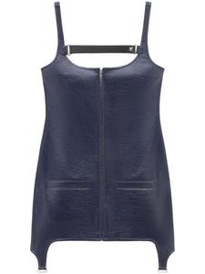 Courrèges платье на молнии с вырезами, синий