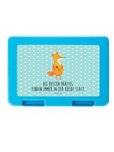 Mr. & Mrs. Panda Ланчбокс Fox Cook с надписью бирюзового пастельного цвета