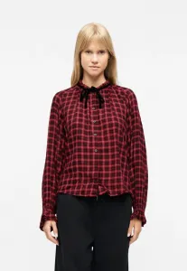 Блузка с оборками и завязками на пуговицах Gap, Red